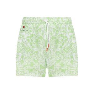Kiton Men Swimsuit In Technical Fabric With All-Over Floral Pattern